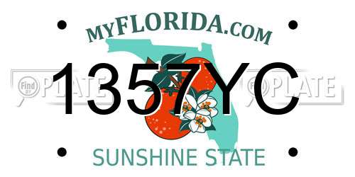 1357YC Florida License Plate