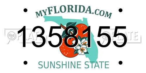 1358155 Florida License Plate