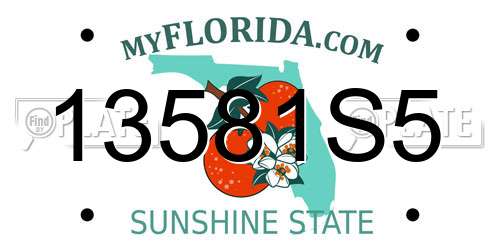 13581S5 Florida License Plate