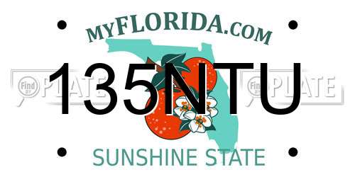 135NTU Florida License Plate