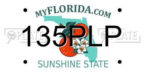 135PLP Florida License Plate