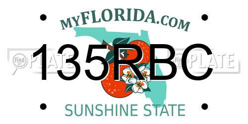 135RBC Florida License Plate
