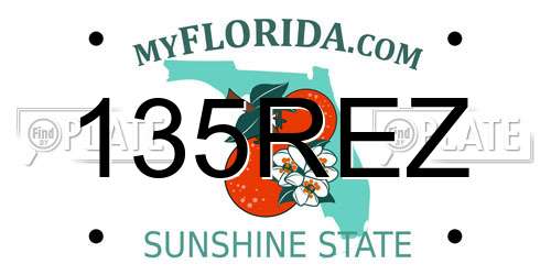 135REZ Florida License Plate