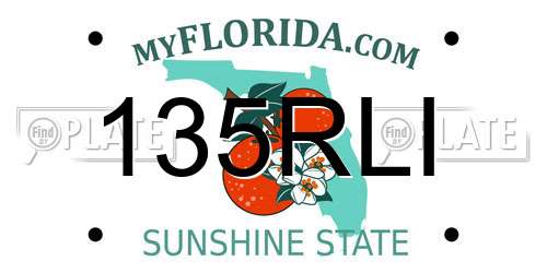 135RLI Florida License Plate