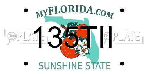 135TII Florida License Plate