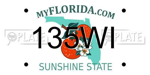 135WI Florida License Plate
