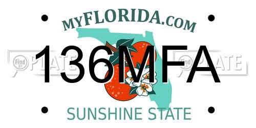 136MFA Florida License Plate