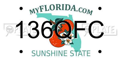 136QFC Florida License Plate