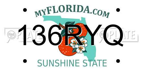 136RYQ Florida License Plate