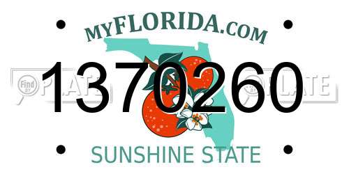 1370260 Florida License Plate