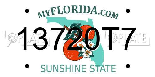 13720T7 Florida License Plate