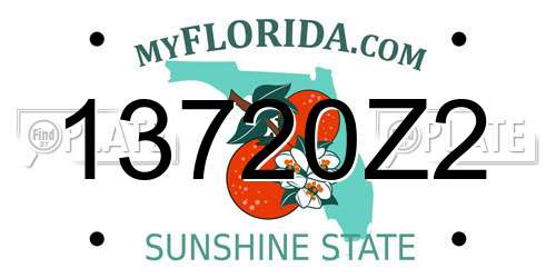 13720Z2 Florida License Plate