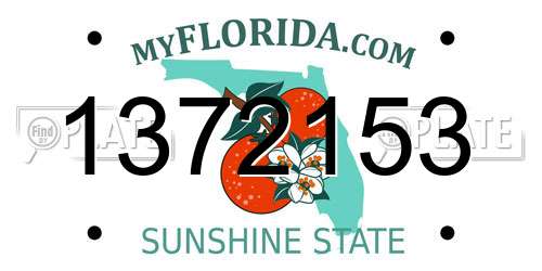 1372153 Florida License Plate