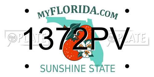 1372PV Florida License Plate