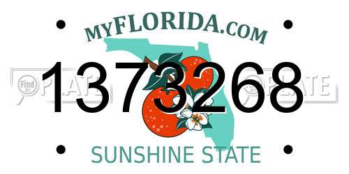 1373268 Florida License Plate
