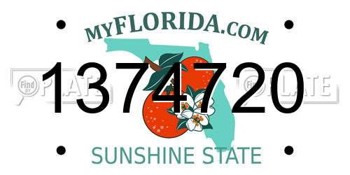 1374720 Florida License Plate