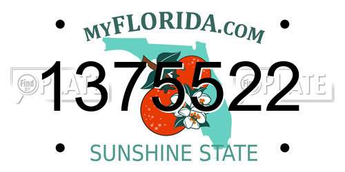 1375522 Florida License Plate