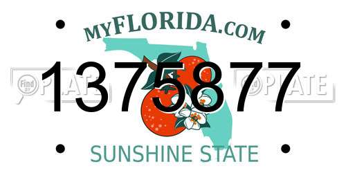 1375877 Florida License Plate