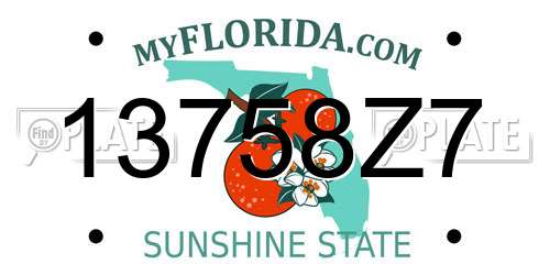 13758Z7 Florida License Plate