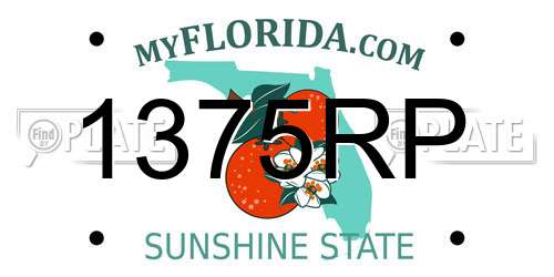 1375RP Florida License Plate