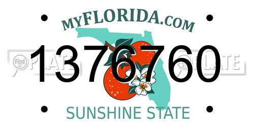 1376760 Florida License Plate