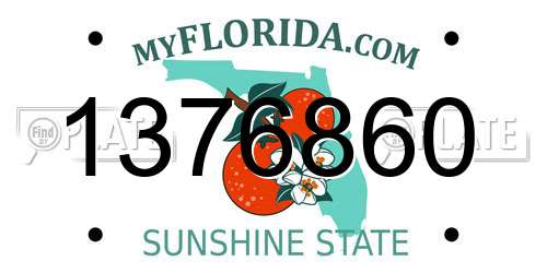 1376860 Florida License Plate