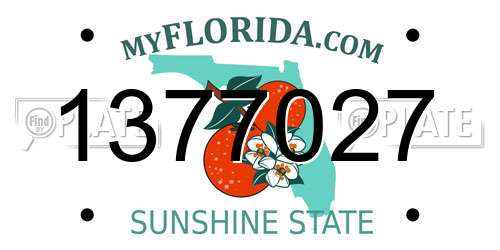 1377027 Florida License Plate