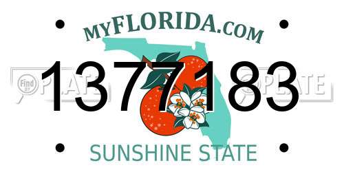 1377183 Florida License Plate