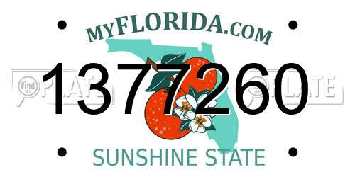 1377260 Florida License Plate
