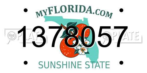 1378057 Florida License Plate