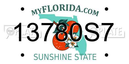 13780S7 Florida License Plate