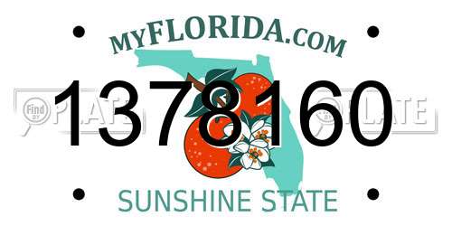 1378160 Florida License Plate