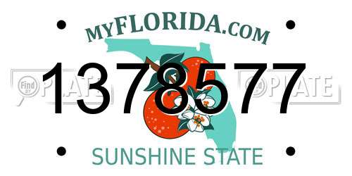 1378577 Florida License Plate
