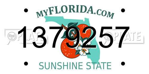 1379257 Florida License Plate