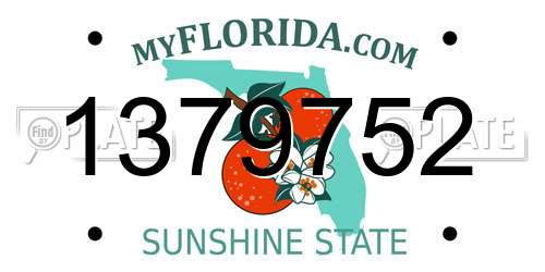 1379752 Florida License Plate