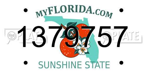 1379757 Florida License Plate