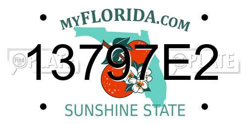13797E2 Florida License Plate