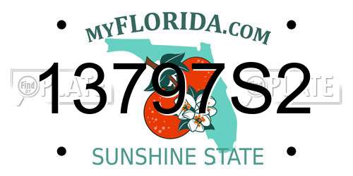 13797S2 Florida License Plate