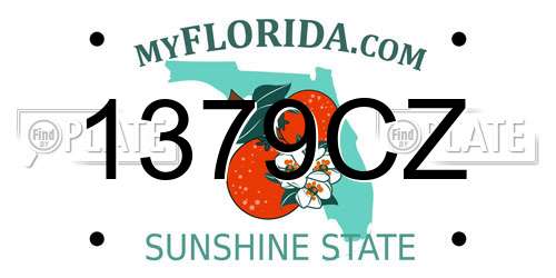1379CZ Florida License Plate