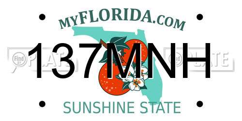 137MNH Florida License Plate
