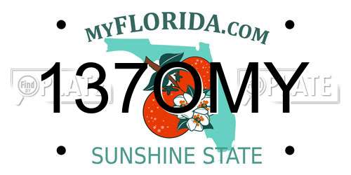 137OMY Florida License Plate