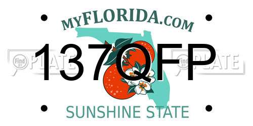 137QFP Florida License Plate