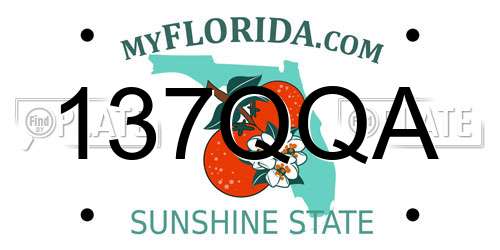 137QQA Florida License Plate