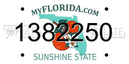 1382250 Florida License Plate