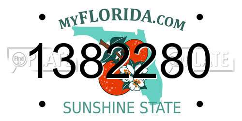 1382280 Florida License Plate
