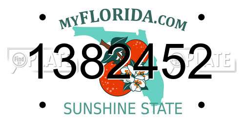 1382452 Florida License Plate