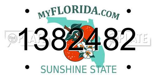 1382482 Florida License Plate
