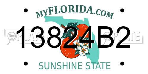 13824B2 Florida License Plate