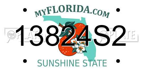 13824S2 Florida License Plate