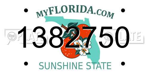 1382750 Florida License Plate